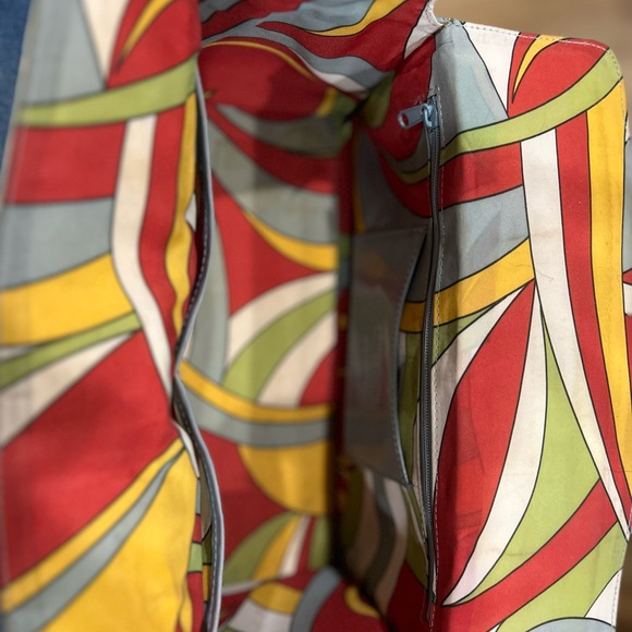 Elegant Nordstrom Geniune Gray Leather Structured Turn Key Handbag - Picture 6 of 6